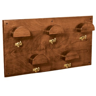 Wooden Space Saver 5 Hook Bridle Rack