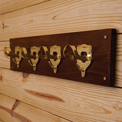 Berlin Brass and Wood 4-Hook Bridle Rack Collection