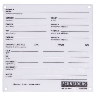 stall information cards