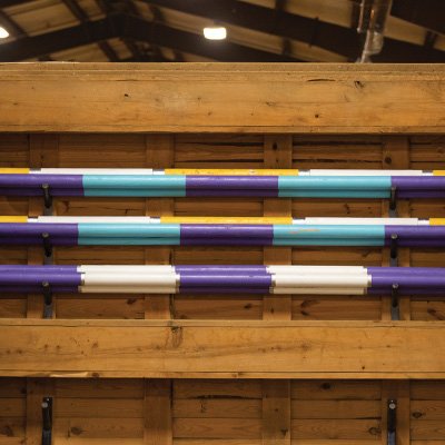 horse jump pole storage hanger