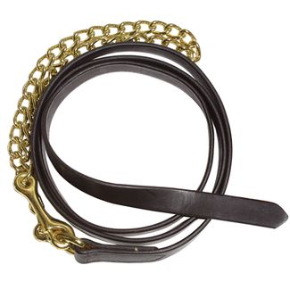 Billy Royal® Leather Lead with 24" Brass Chainimage