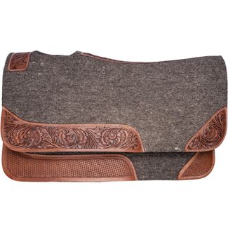 Billy Royal Wool Felt Western Pad with Leather Toolingimage