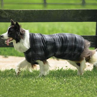 Dura-Tech Windowpane Plaid Fleece Dog Coatimage