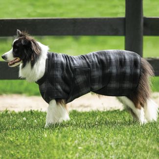 Dura-Tech Windowpane Plaid Fleece Dog Coatimage