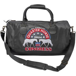 2024 Quarter Horse Congress Embroidered Leather Duffle Bagimage