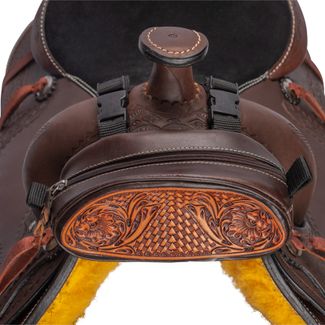 Schneiders® Tooled Leather Trail Pommel Bagimage