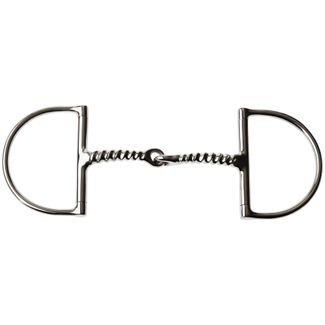 JP Korsteel Stainless Steel Corkscrew Mouth Dee Ring Snaffle Bitimage