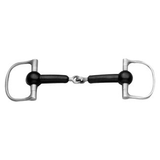 Korsteel Soft Rubber Mouth Jointed Dee Ring Snaffle Bitimage