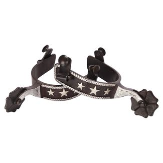 Schneiders® Star Studded Cloverleaf Black Steel Spursimage