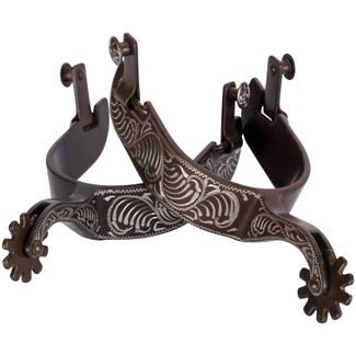 Schneiders® Antique Floral Engraved Western Spursimage