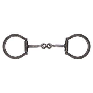 Schneiders® Offset D-Ring Dog Bone Stainless Steel Copper Inlay Snaffle Bitimage