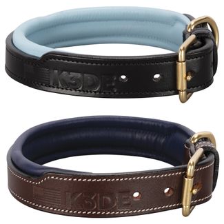 K3DE Padded Leather Dog Collar