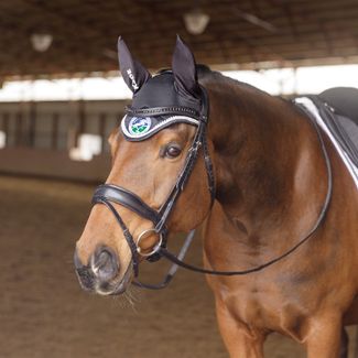 K3DE Satin Mesh Fly Veil with Crystals