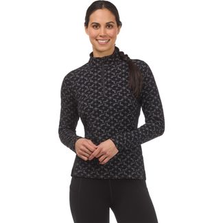 Kerrits® Stable Temp Merino Wool Quarter Zip Quadrille Print Shirtimage