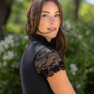 Kastel Denmark Ladies Galloon Lace Short Sleeve Sun Shirtimage