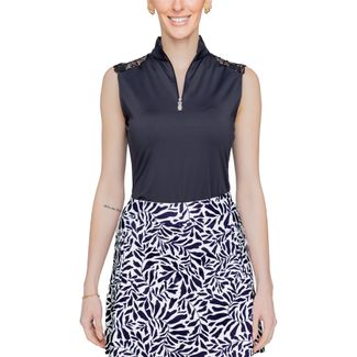 Kastel Denmark Ladies Lace Shoulder 1/4 Zip Tankimage