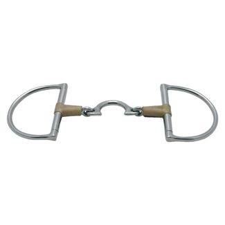 Metalab D-Ring Snaffle Leather Bit with Moon Link