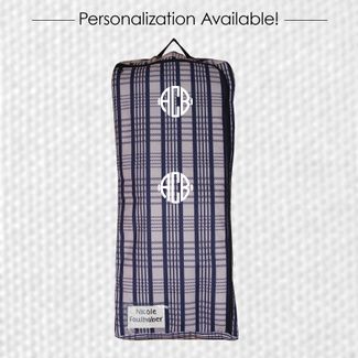 Medium Embroidery - Hunt Club Plaid Bridle Bag - Monogramimage