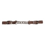 Western Curb Strap Brown Nylon With Single Link Chain05490_brown.jpg image