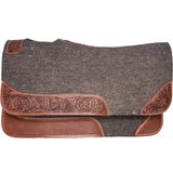 Billy Royal Wool Felt Western Pad with Leather Tooling45053_gray.jpg image