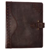 Schneiders® Leather Snaffle Four Ring Binder Padfolio45805_brown.jpg image