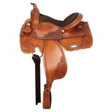 Double S Wyatt II Tooled All Around Saddle45862_chestnut.jpg image