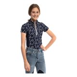 Goode Rider Girls Long Sleeve Ideal Show Shirt45984_navybits.jpg image