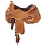 Billy Royal® Elite Floral Tooled Western Show Saddle46205_lightoil.jpg image