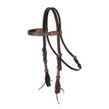 Schneiders® Browband Headstall with Chocolate Rawhide Accents46415_darkoil.jpg image