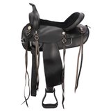 Schneiders® Deluxe Lightweight Round Skirt Synthetic Western Trail Saddle46488_black.jpg image