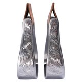 Schneiders® Aluminum Engraved Western Padded Stirrups46494_silver.jpg image