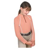 Ovation Kids Quarter Zip Long Sleeve SunShirt47224_peachwhite.jpg image