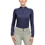 Kastel Denmark Ladies 1/4 Zip Paneled Solid Long Sleeve Sun Shirt47246_navy.jpg image