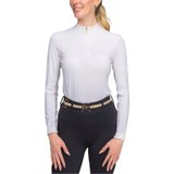 Kastel Denmark Ladies 1/4 Zip Paneled Solid Long Sleeve Sun Shirt47246_white.jpg image