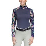 Kastel Denmark Ladies Navy Lush Garden Raglan 1/4 Zip Long Sleeve Sun Shirt47247_navy.jpg image