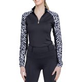 Kastel Denmark Ladies Climbing Vine Raglan 1/4 Zip Long Sleeve Sun Shirt47251_black.jpg image