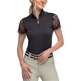 Kastel Denmark Ladies Galloon Lace Short Sleeve Sun Shirt47347_black.jpg image