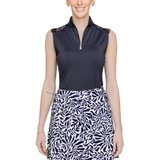 Kastel Denmark Ladies Lace Shoulder 1/4 Zip Tank47349_black.jpg image