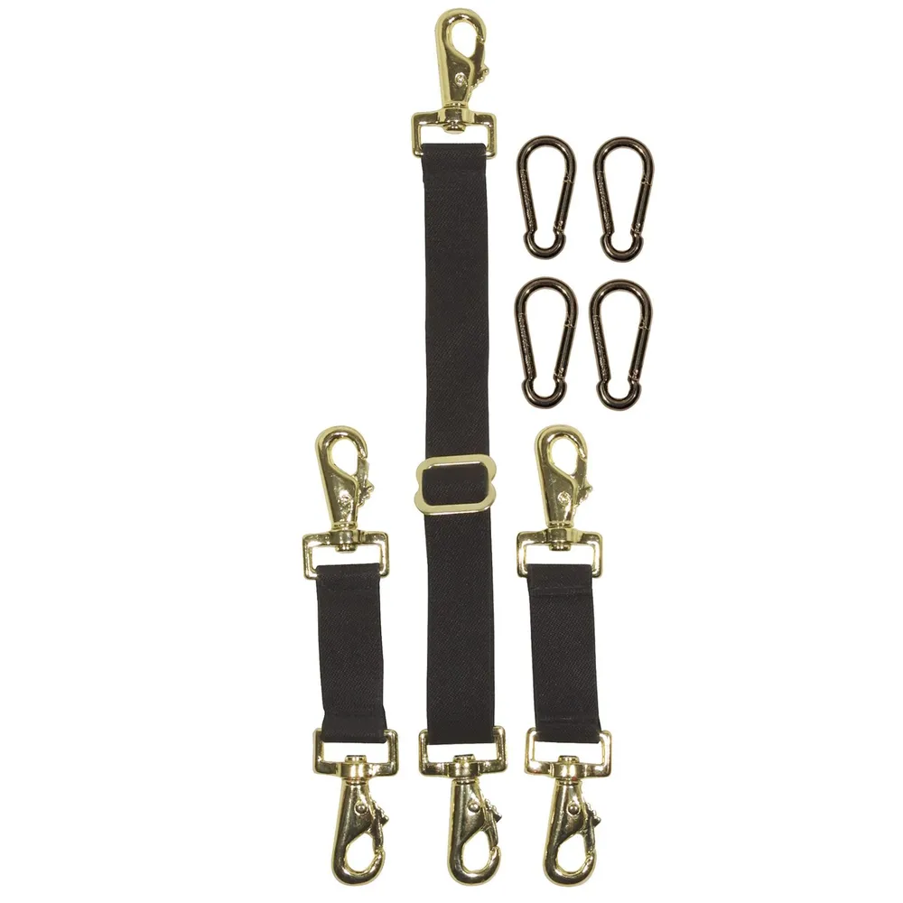 EquineWear Replacement Front Snap Strap For Horse Turnout Blankets & Sheets - Black