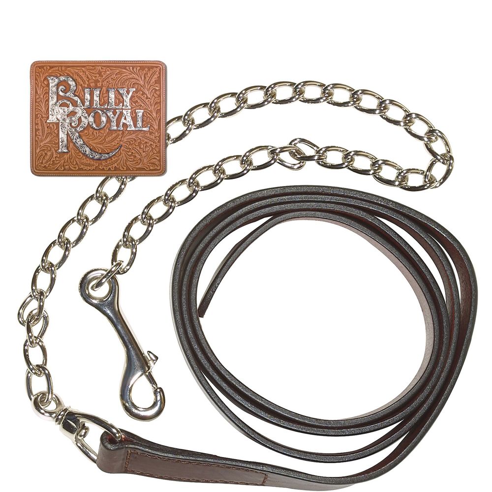 Billy Royal® Leather Lead with 24" Chrome Chain