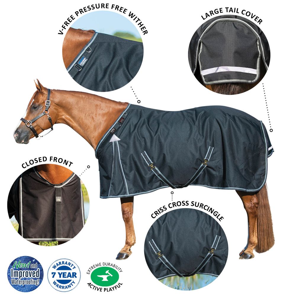 ARMORFlex® Challenger V-Free® Fit Closed Front Turnout Sheet � Surcingle