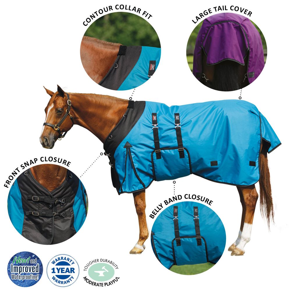 StormShield® Contour Collar Classic Bellyband Turnout Blanket - Midweight