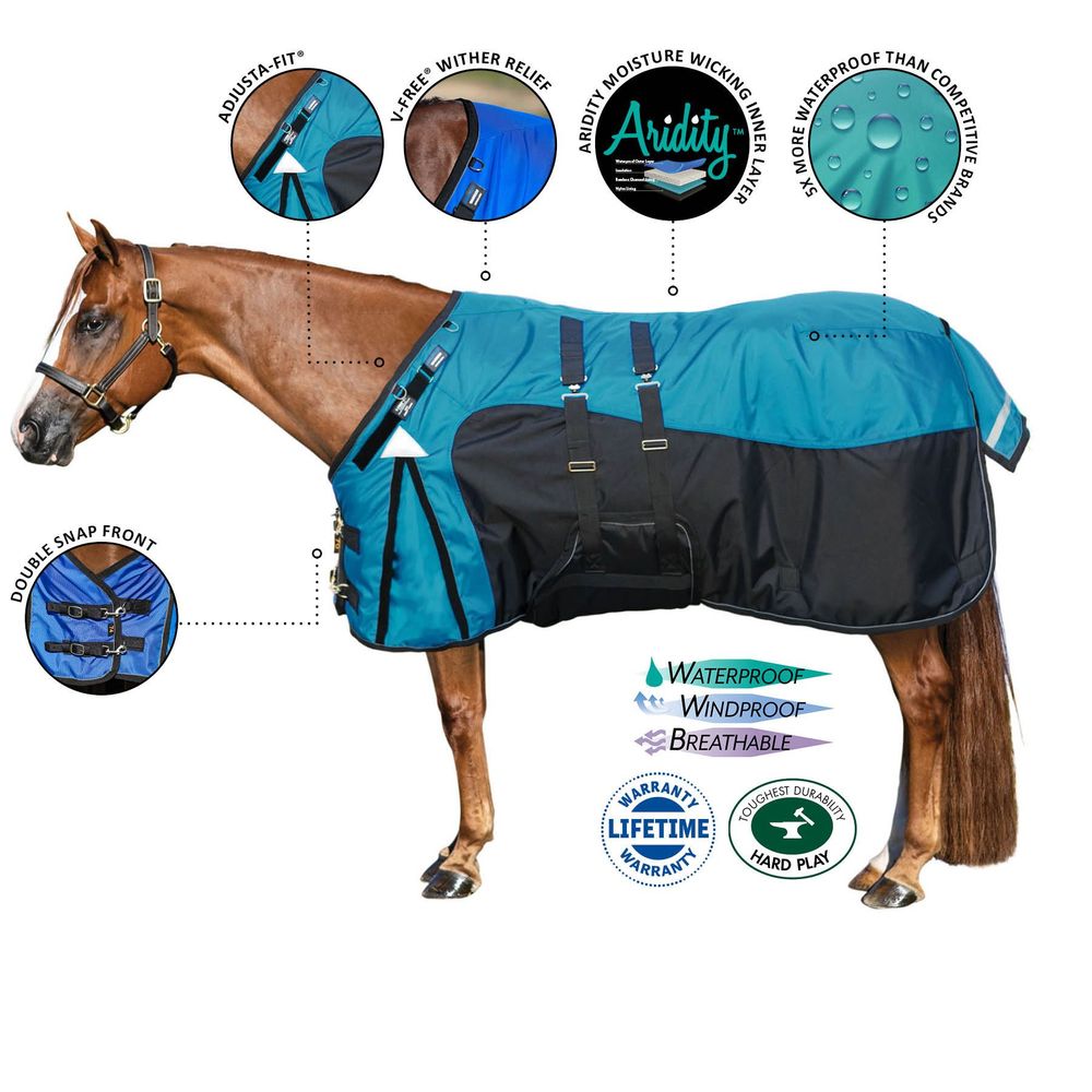 ARMORFlex® Warrior V-Free® Fit Medium Weight Turnout Blanket � Bellyband