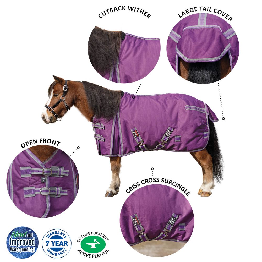 ARMORFlex® Challenger Cutback Fit Miniature Medium Weight Turnout Blanket - Surcingle
