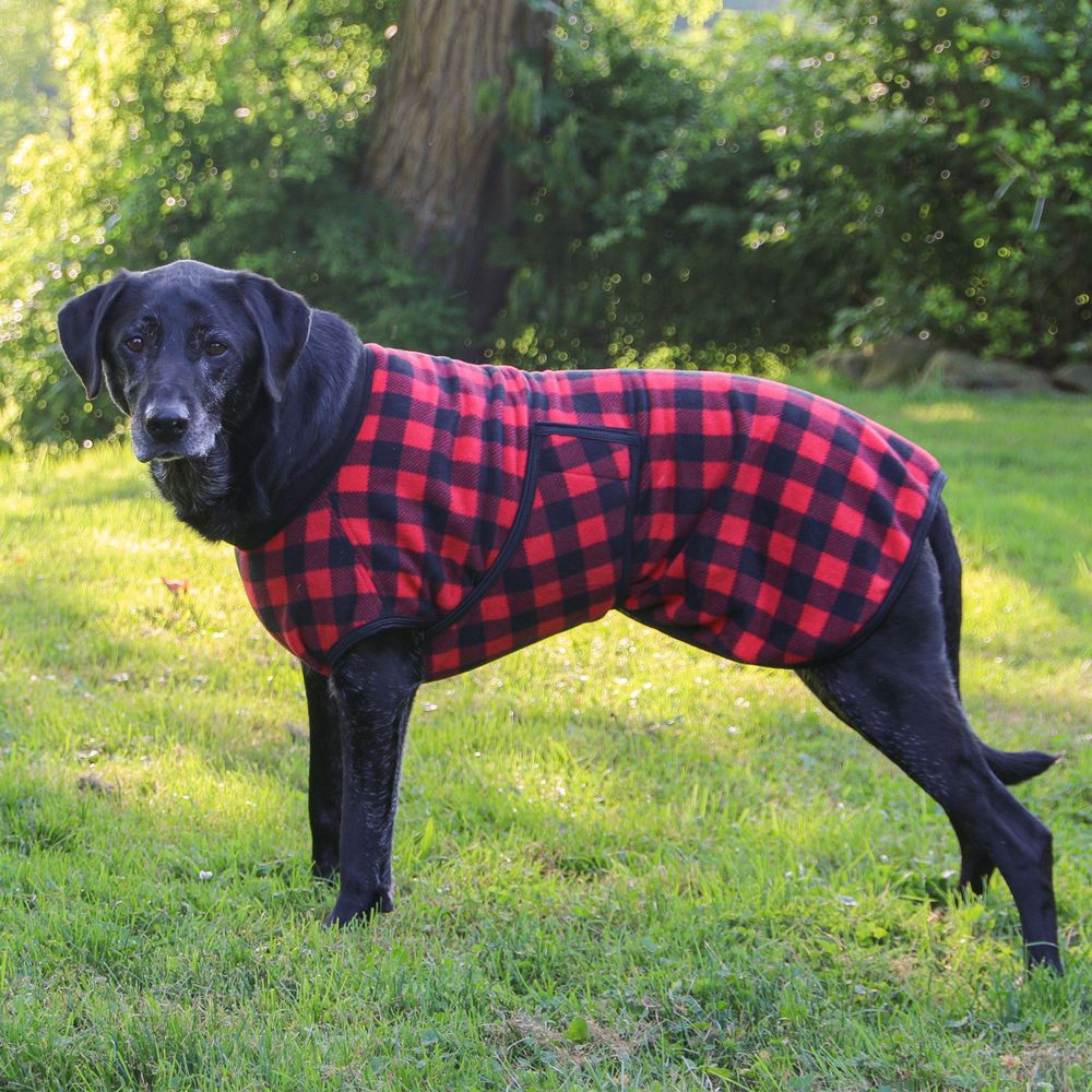 Dura-Tech® Buffalo Plaid Fleece Dog Coat - Small Dogs