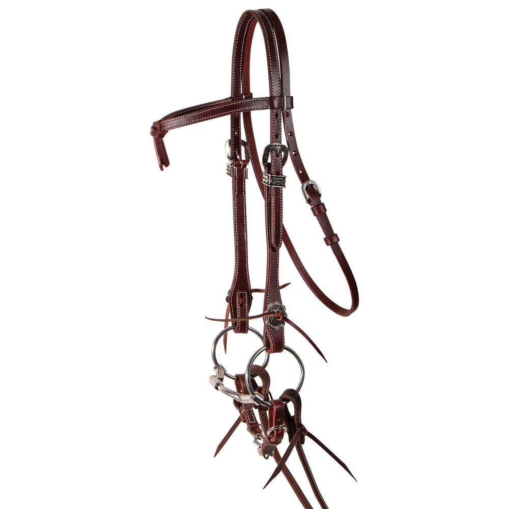Double S Latigo Lined Futurity Browband Headstall