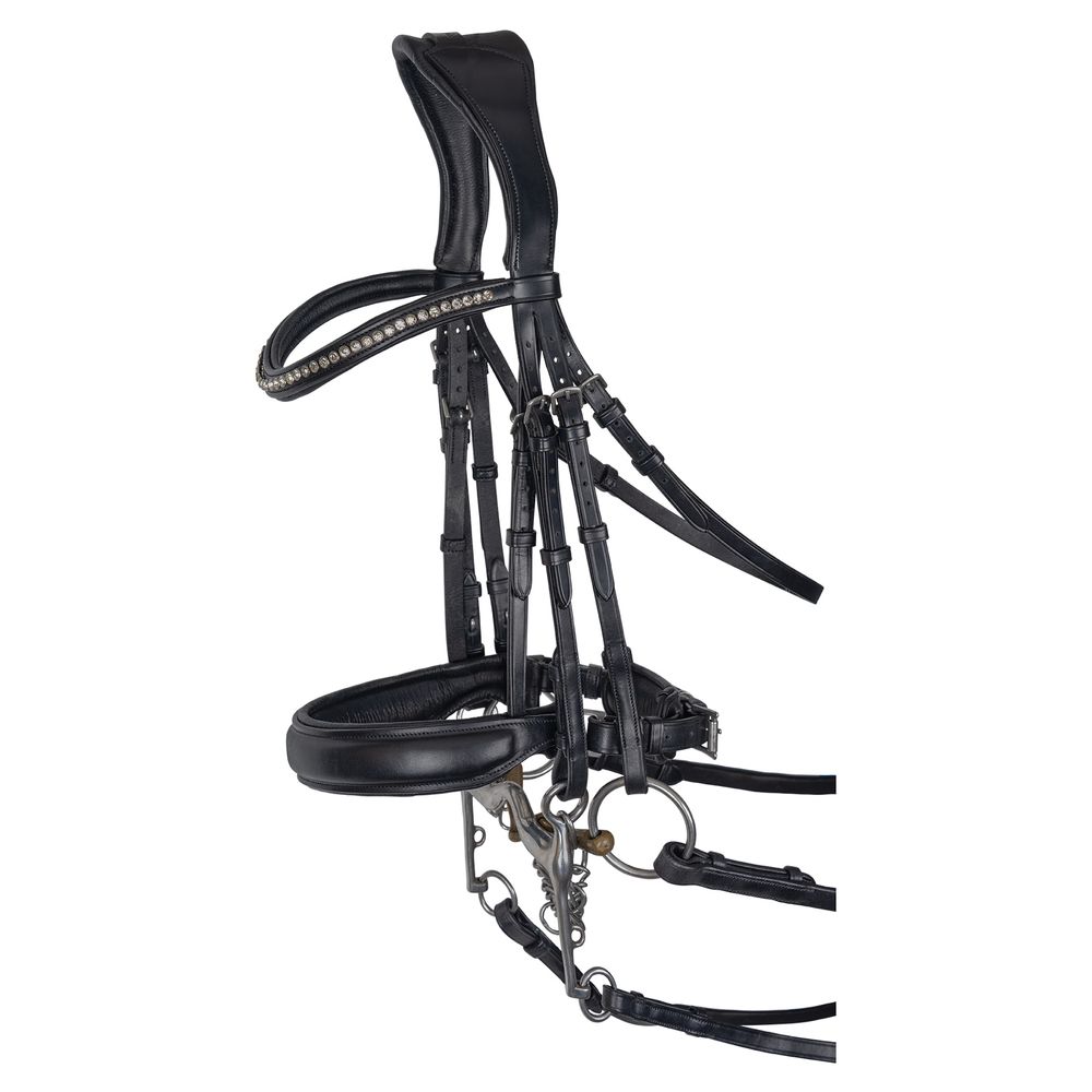 Schneiders® Ergonomic Monocrown Dressage Double Bridle with Crank Noseband