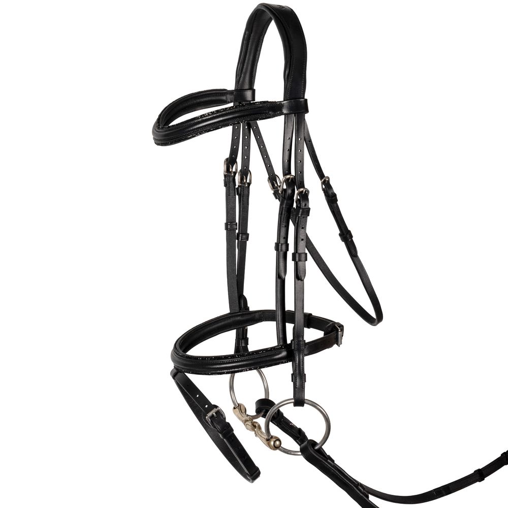 Schneiders Specialty Black Crystal Dressage Bridle