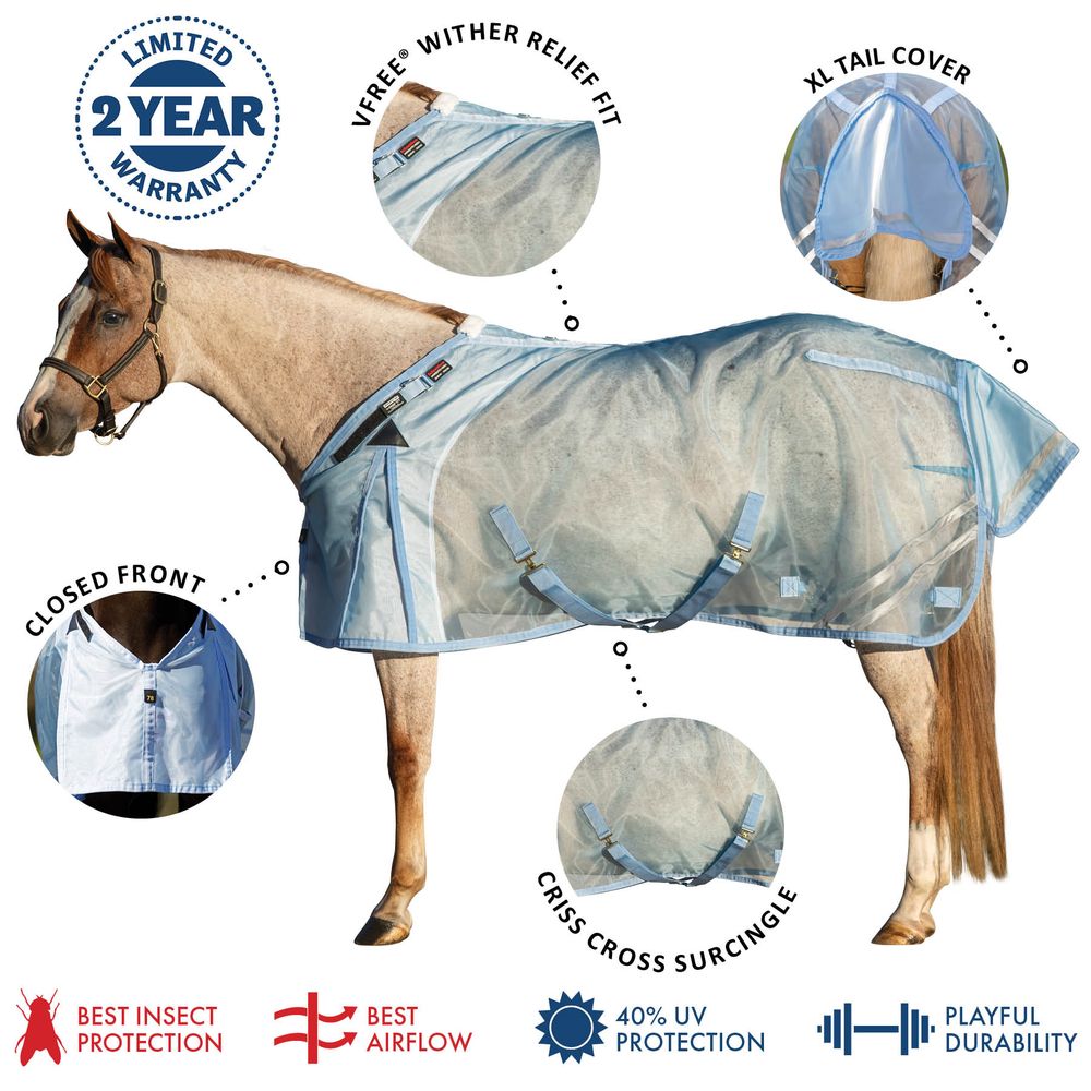 Schneiders® Mosquito Mesh II V-Free® Adjusta-Fit® Closed Front Surcingle Fly Sheet