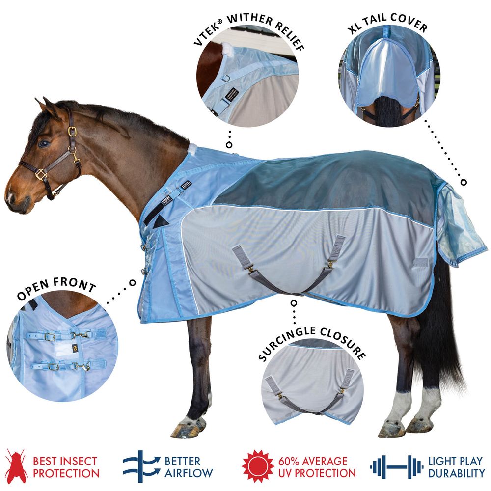 Schneiders® Mosquito Mesh Hybrid II VTEK® Adjusta-Fit® Surcingle Fly Sheet